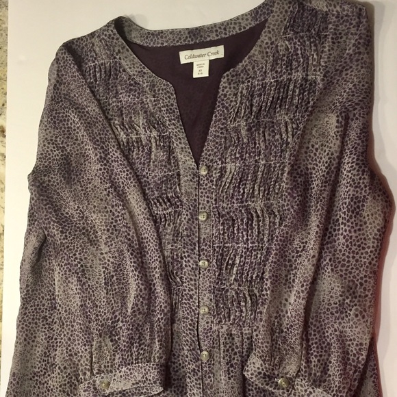 BEAUTIFUL LADIES COLDWATER CREEK CHIFFON BLOUSE - Picture 10 of 10